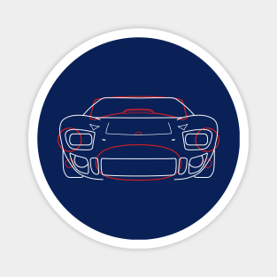 Cobra GT40 British American classic cars outline mashup Magnet